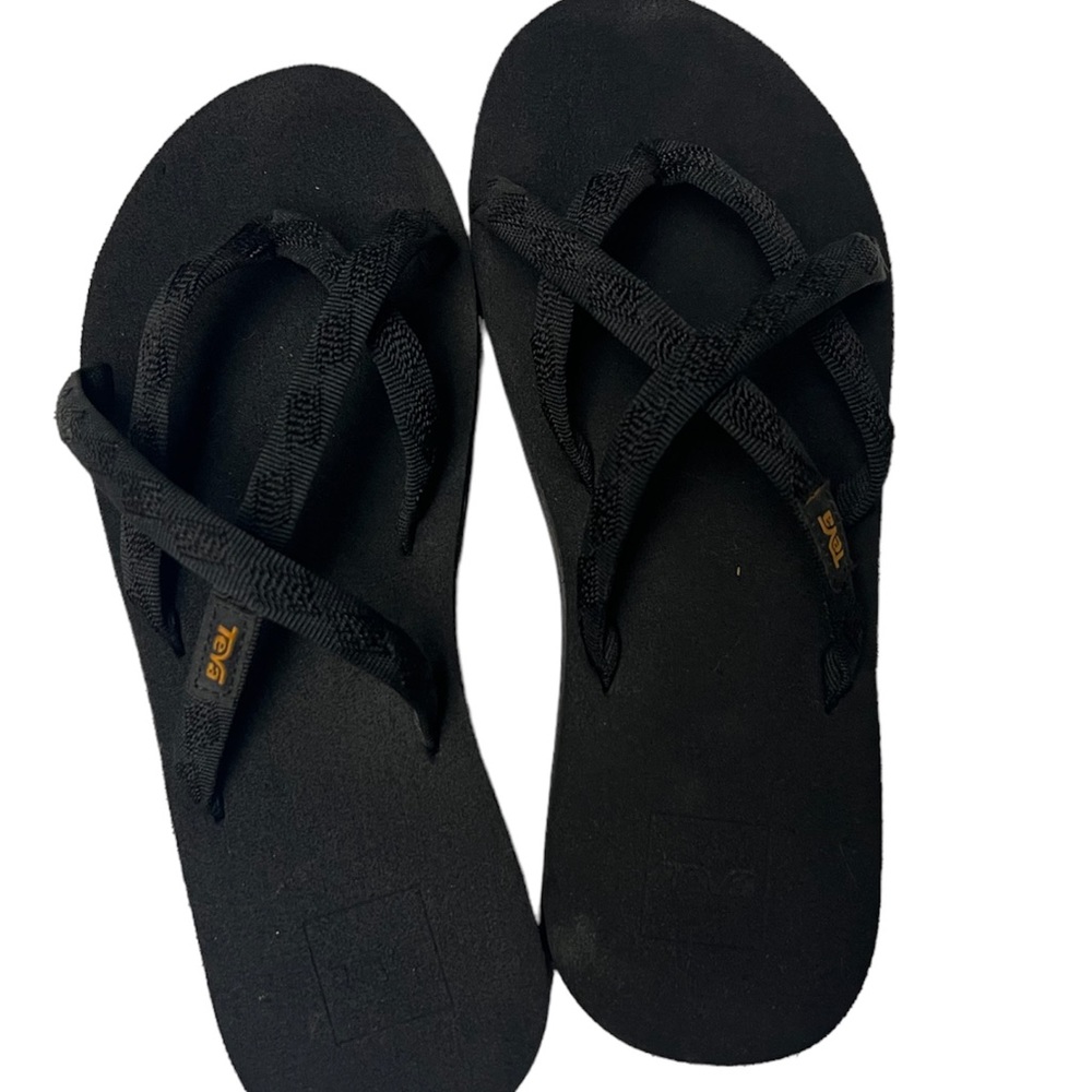 Black Teva OLOWAHU Flip Flop Sandals